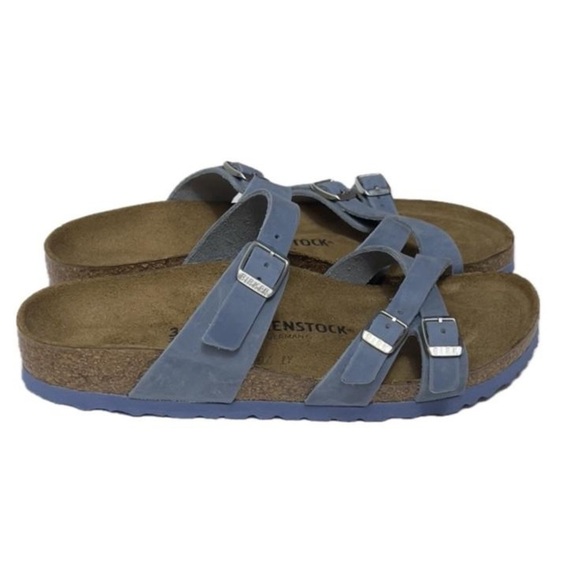 Birkenstock Denim Blue Double Strap Sandals - Picture 4 of 10